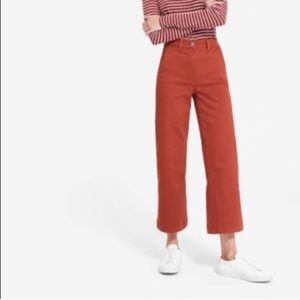 Everlane Wide Leg Crop In Faded Red